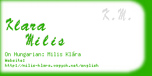 klara milis business card